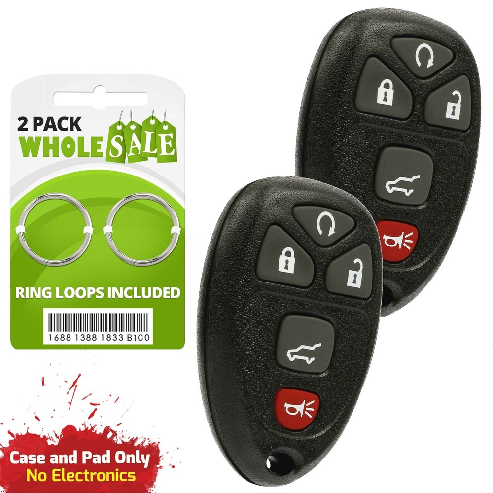 2 Replacement For 2007 2008 2009 2010 2011 GMC Acadia Key Fob Remote Shell Case