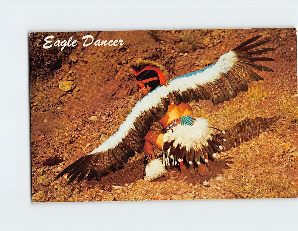 Postcard Native American Eagle Dancer