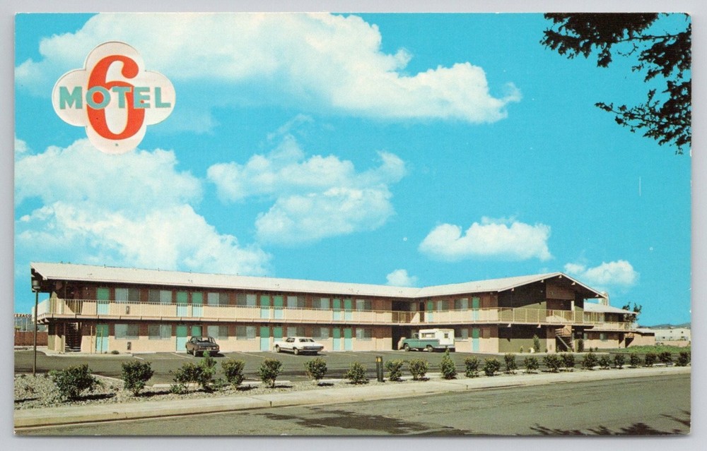 Motel 6 Fairfield Suisun CA Vintage Postcard 1960s California Roadside