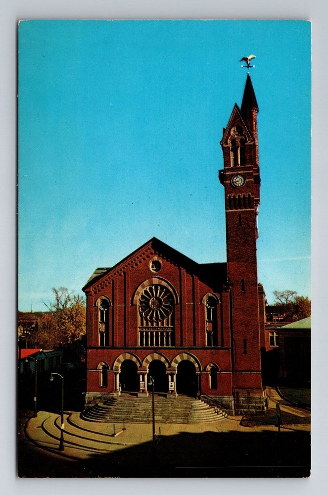 Chicopee MA-Massachusetts, City Hall, Antique, Vintage Souvenir Postcard