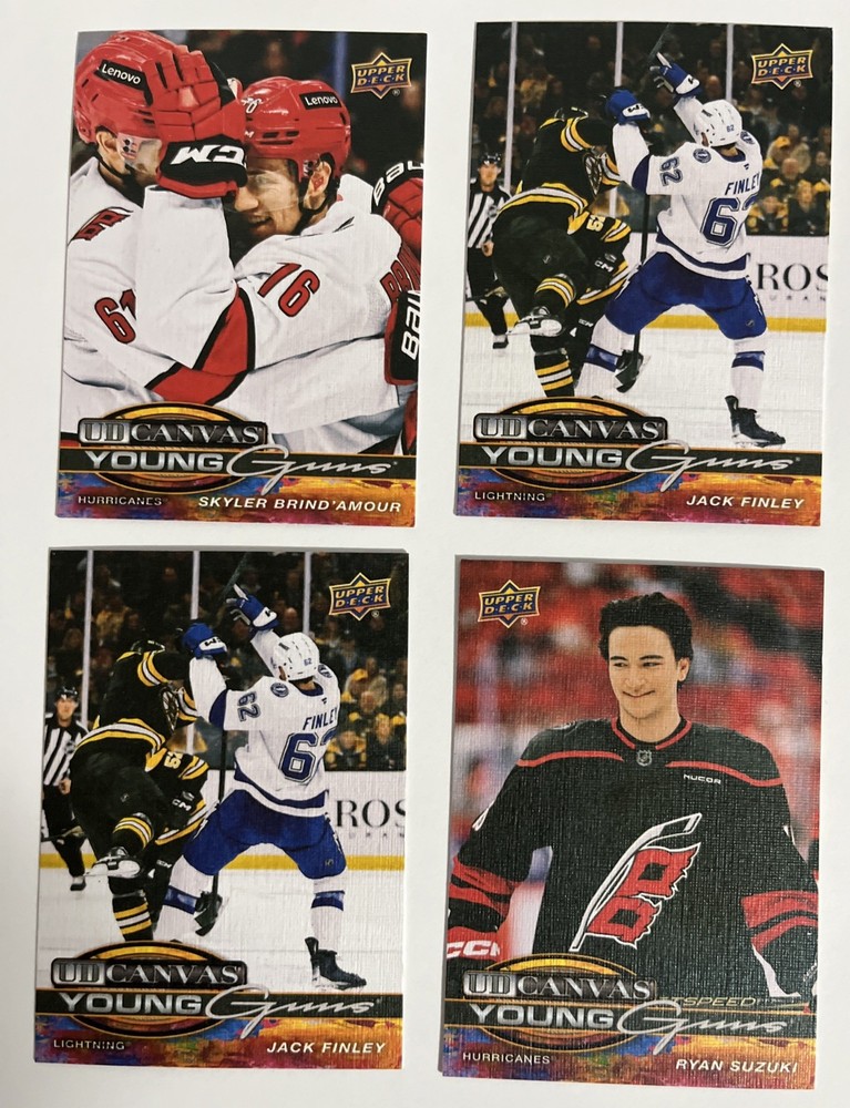 2025/26 UPPER DECK SERIES 1-LOT OF 4 UD CANVAS YOUNG GUNS-See Pictures & Details