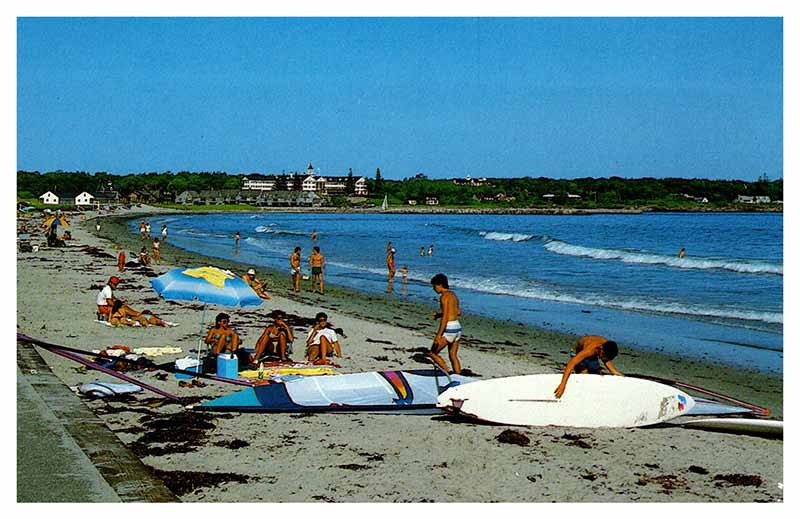 Postcard BEACH SCENE Kennebunk Maine ME m/09 AU3185