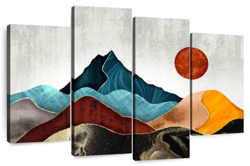 Sunset Over Mountains Wall Art