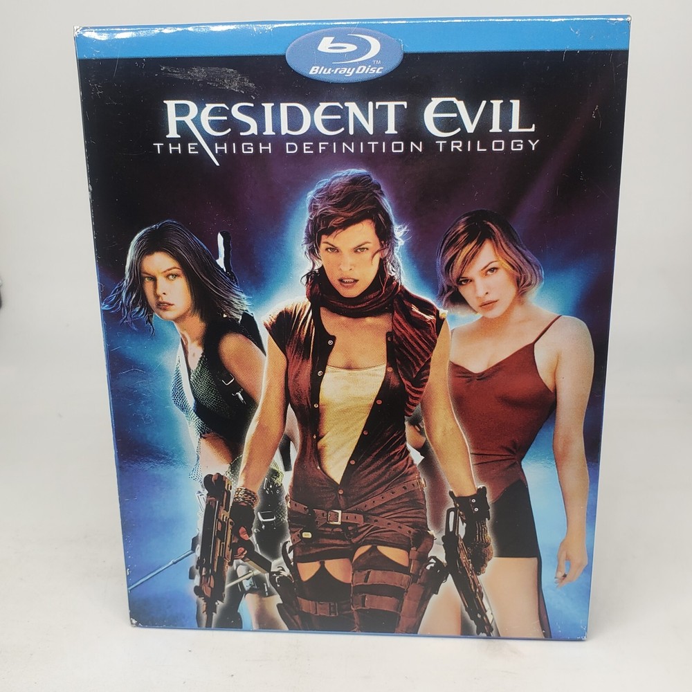 Resident Evil Trilogy 3-Disc Blu-ray Set  Very Good Condition Fast Shipping