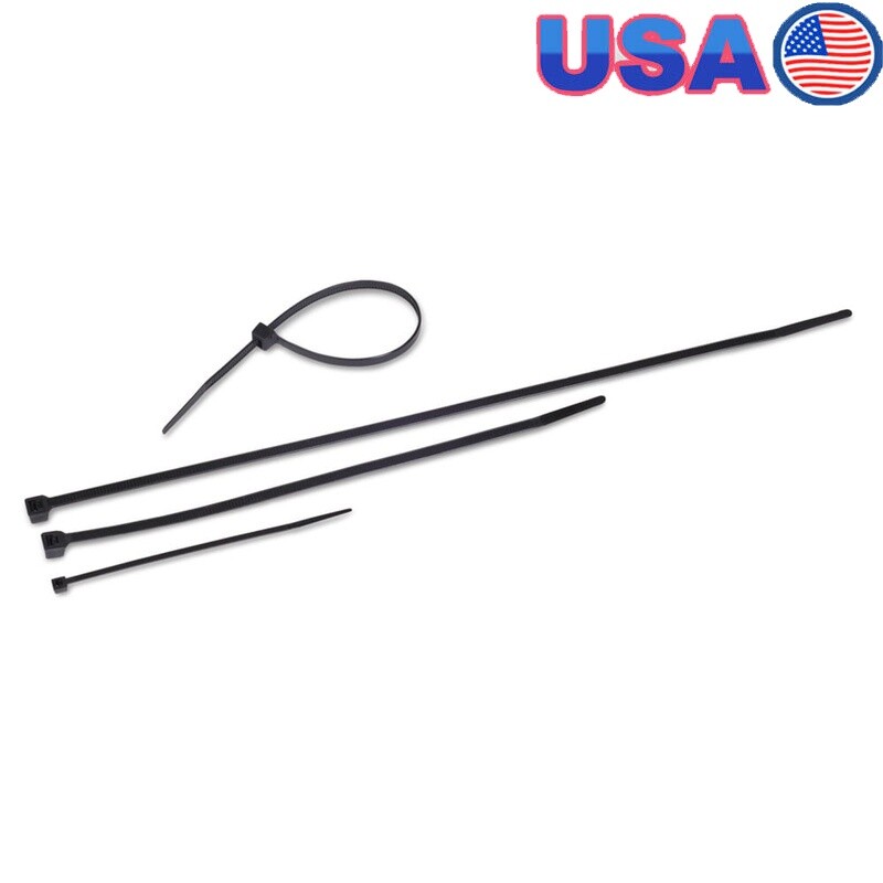 Heavy Duty UV Stabilized Nylon Cable Ties 18Lb 1000 Pack Tamper Resistant