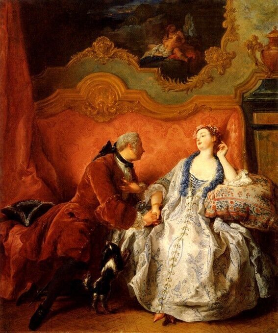 THE DECLARATION OF LOVE 1724 FRENCH PAINTING BY JEAN FRANCOIS DE TROY REPRO