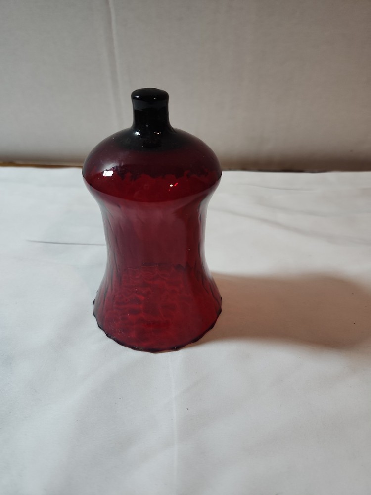 Red Glass Peg Votive Cup Candle Holder 5.25 in