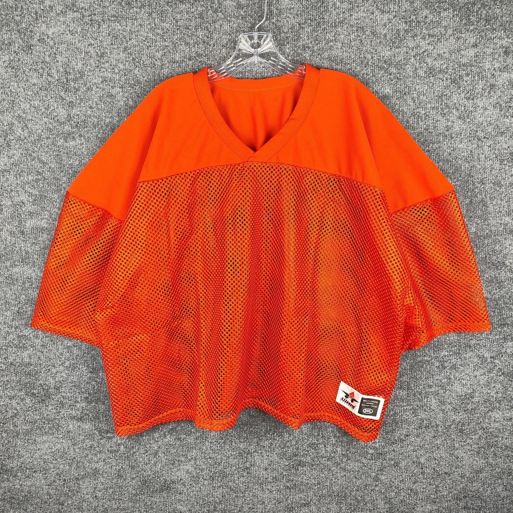 Alleson Athletic Jersey Mens 3XL Orange Mesh Football Practice Scrimmage