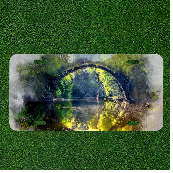 Custom Personalized License Plate Auto Tag With Stunning Colorful View Of Tunnel