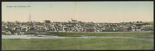 Photo:Birdseye view of Kewaunee, Wis.