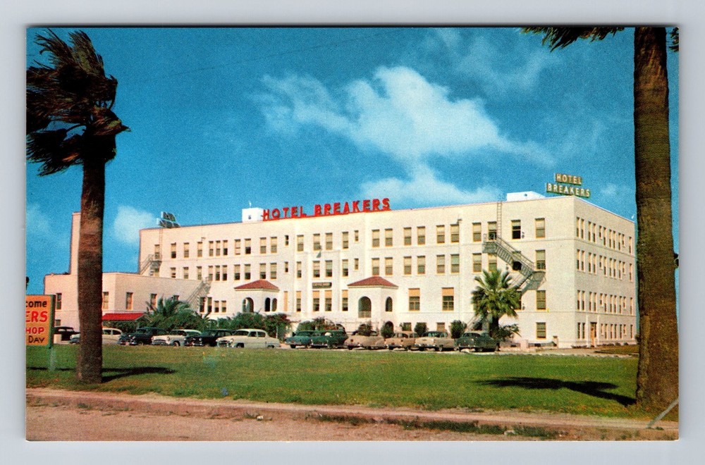 Corpus Christi TX-Texas Breakers Hotel Standard Souvenir Post Vintage Postcard