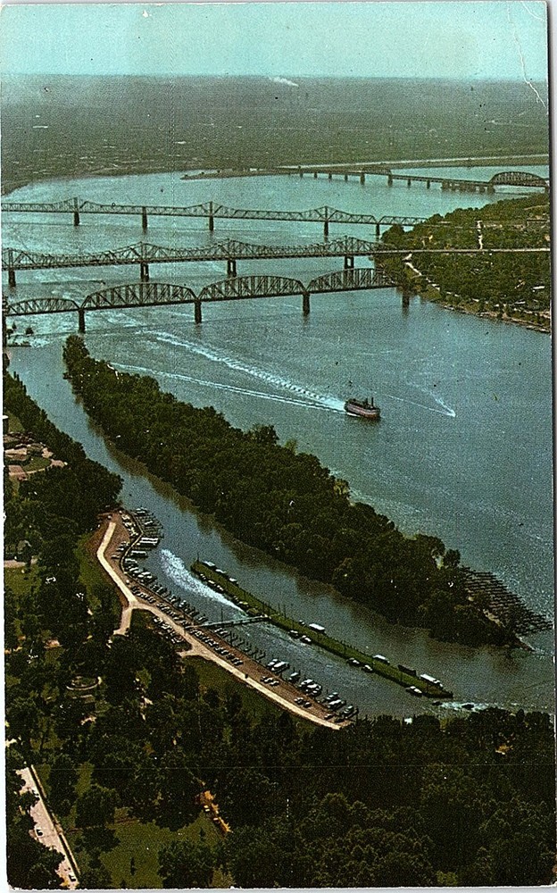 Postcard BRIDGE SCENE Louisville Kentucky KY m/09 AI5351