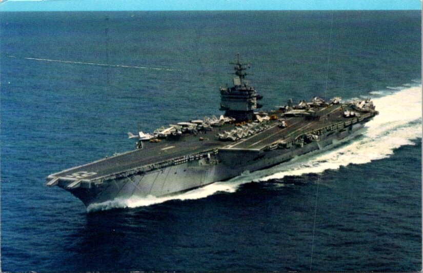 Postcard US Navy Aircraft Carrier Enterprise CVN-65 Newport News Virginia  15569