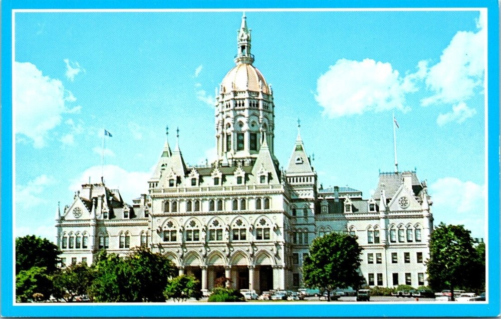 1980s View of the State Capitol Building Hartford Connecticut Vintage Postcard