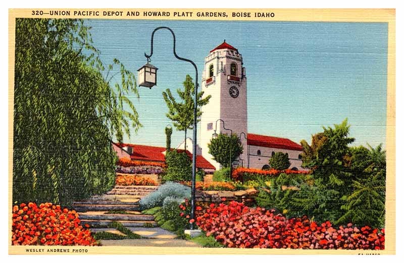 Postcard TOWER SCENE Boise Idaho ID m/09 AU9301