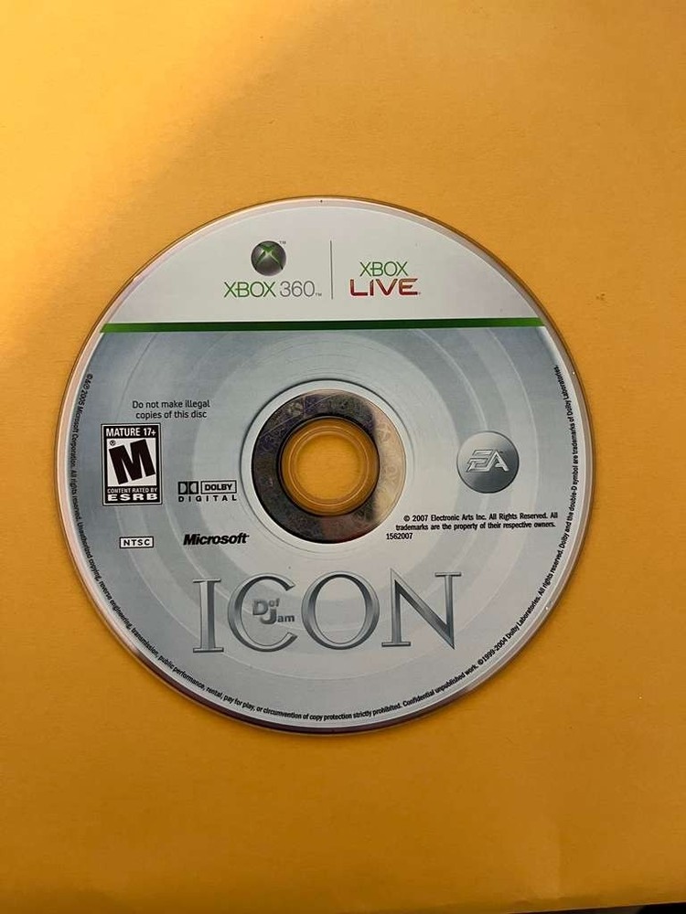 Def Jam: Icon (Microsoft Xbox 360, 2007) Disc Only. Tested Works