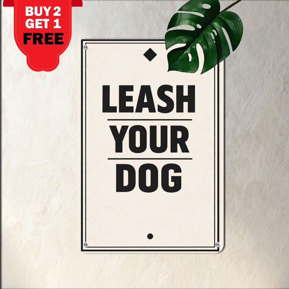 Beware Of Dog Yard Warning Plaque Weatherproof Durable Outdoor Aluminum Sign