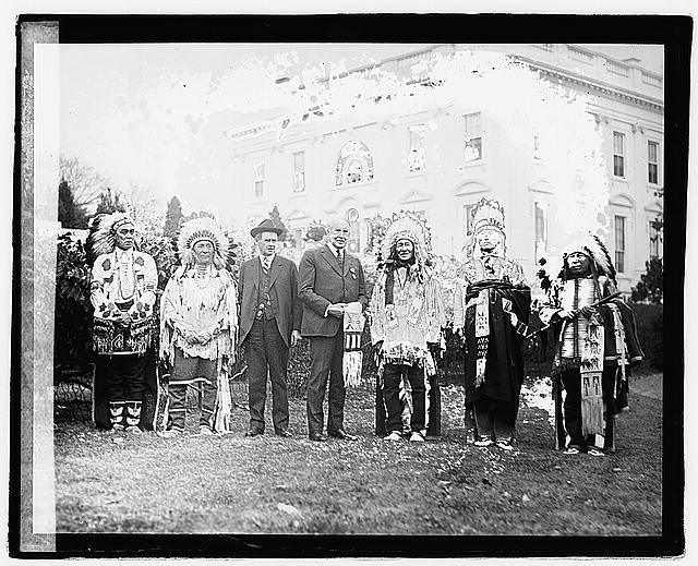 Harding with group of Native Americans at White House,Washington,DC,1921