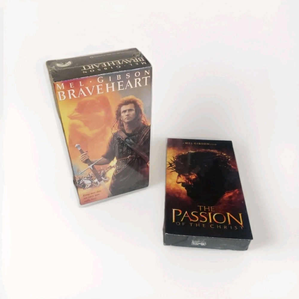Braveheart & Passion Of The Christ VHS Brand New Sealed Mel Gibson Bundle Lot