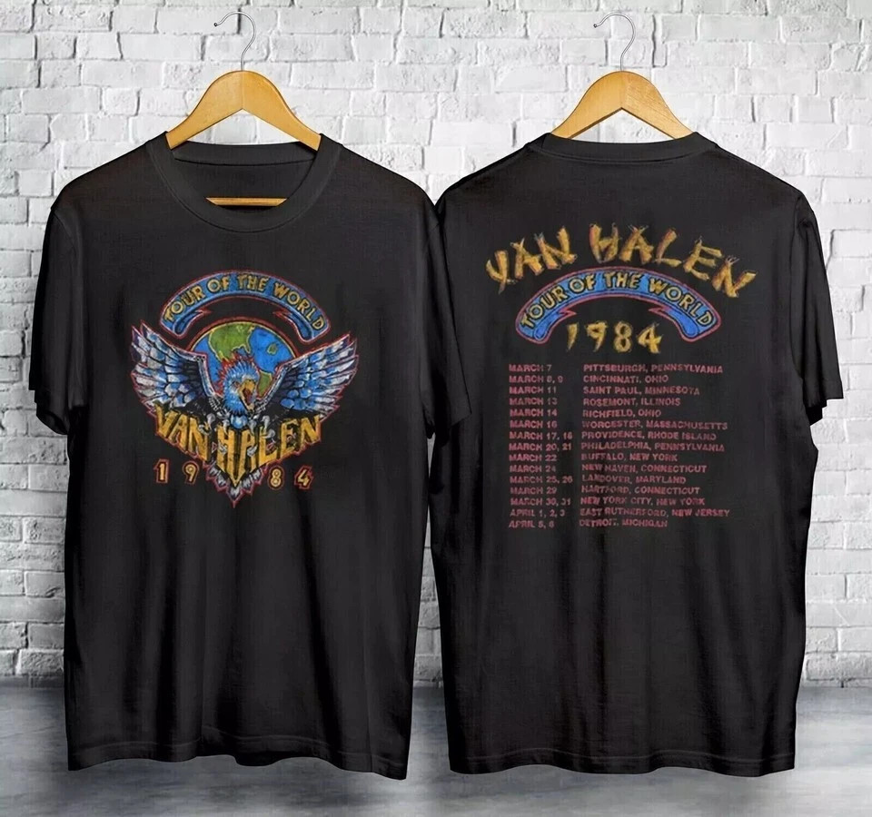 1984 Van Halen World Tour T-shirt Size S - 5XL