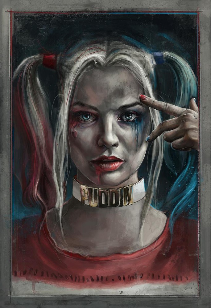 Harley Quinn by Robert Bruno 109/150 13” x 19” Screen Print Movie Art Poster