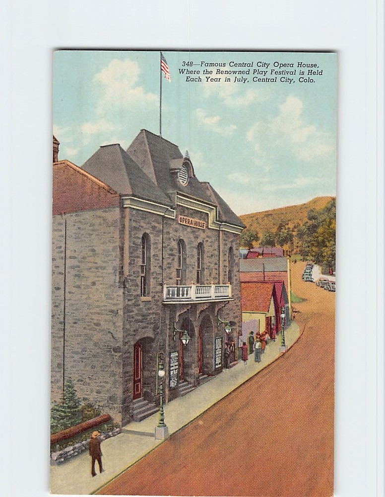 Postcard Opera House Central City Colorado USA