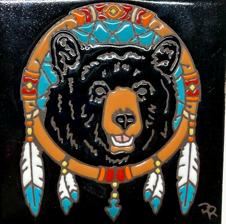 ART Tile Trivet Signed 