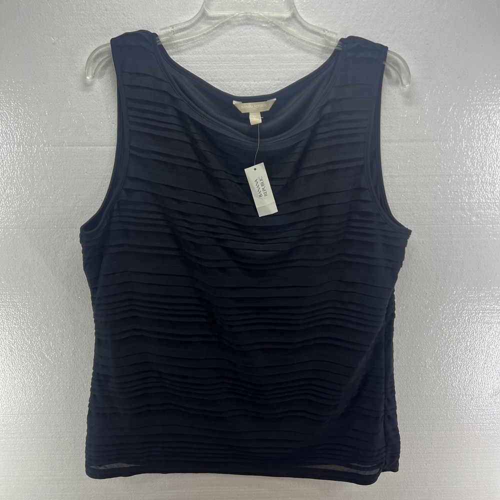 NWT Banana Republic Black Women's Sleeveless Top Lined