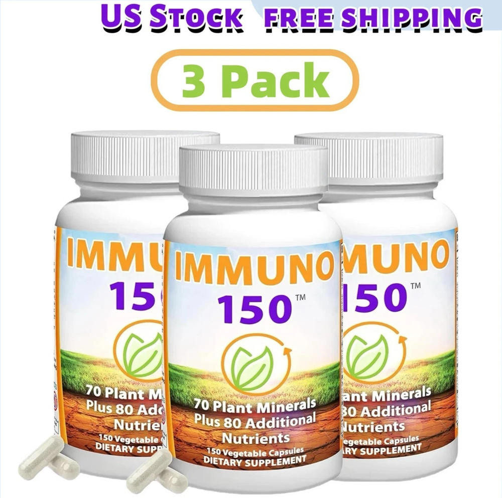 3 Bottle IMMUNO 150 THE ULTIMATE MULTI VITAMIN, IMMUNE BOOSTER. 150 CAPSULES