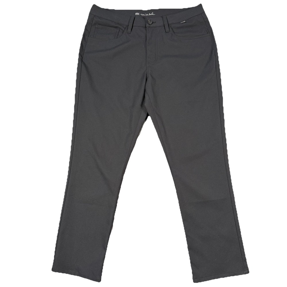 TravisMathew Pants Mens 33 Black Stretch Golf Chino 5 Pocket Casual Performance