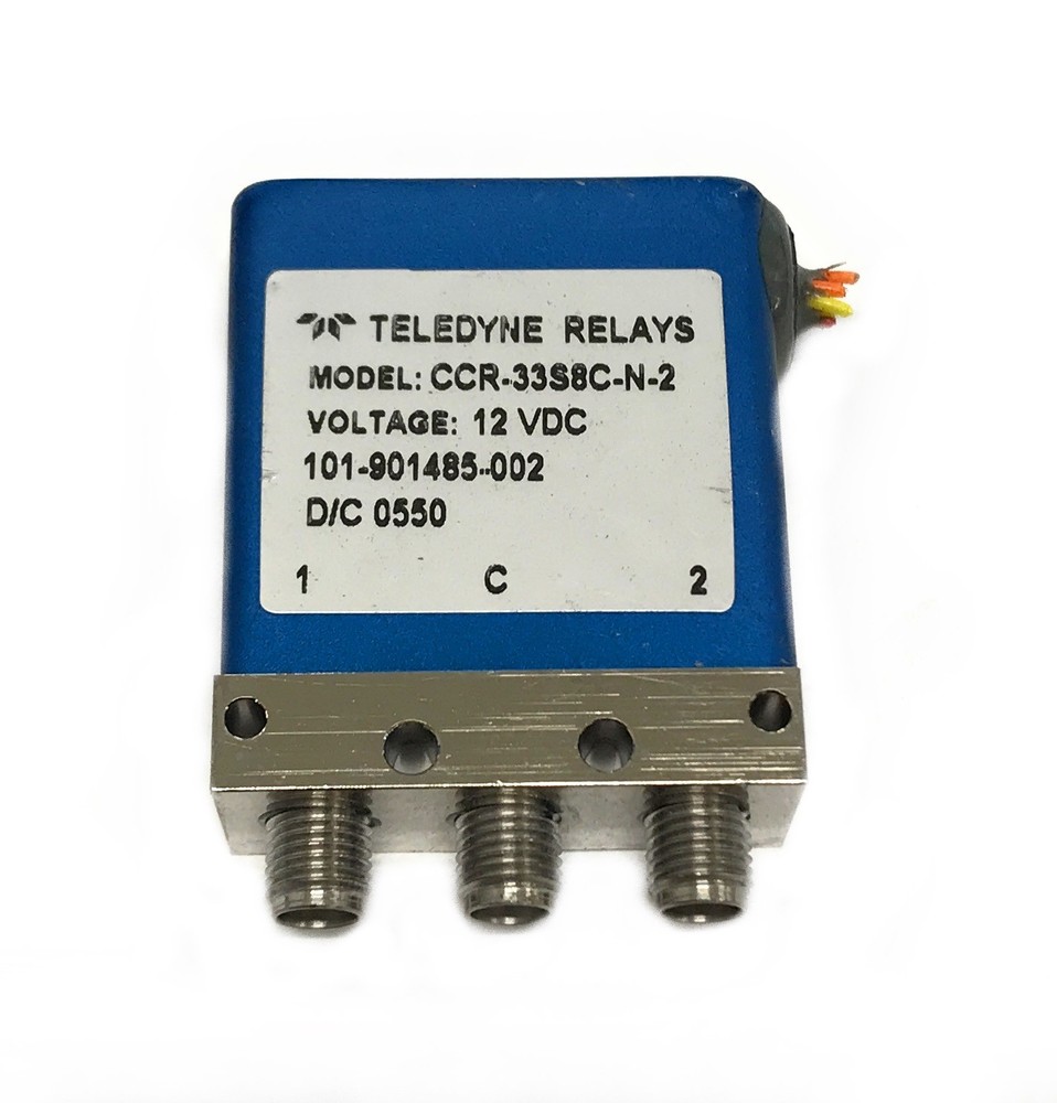 Teledyne CCR-33S8C-N-2 SPDT 12V SMA Coaxial RF Switch DC-18 GHz Latching