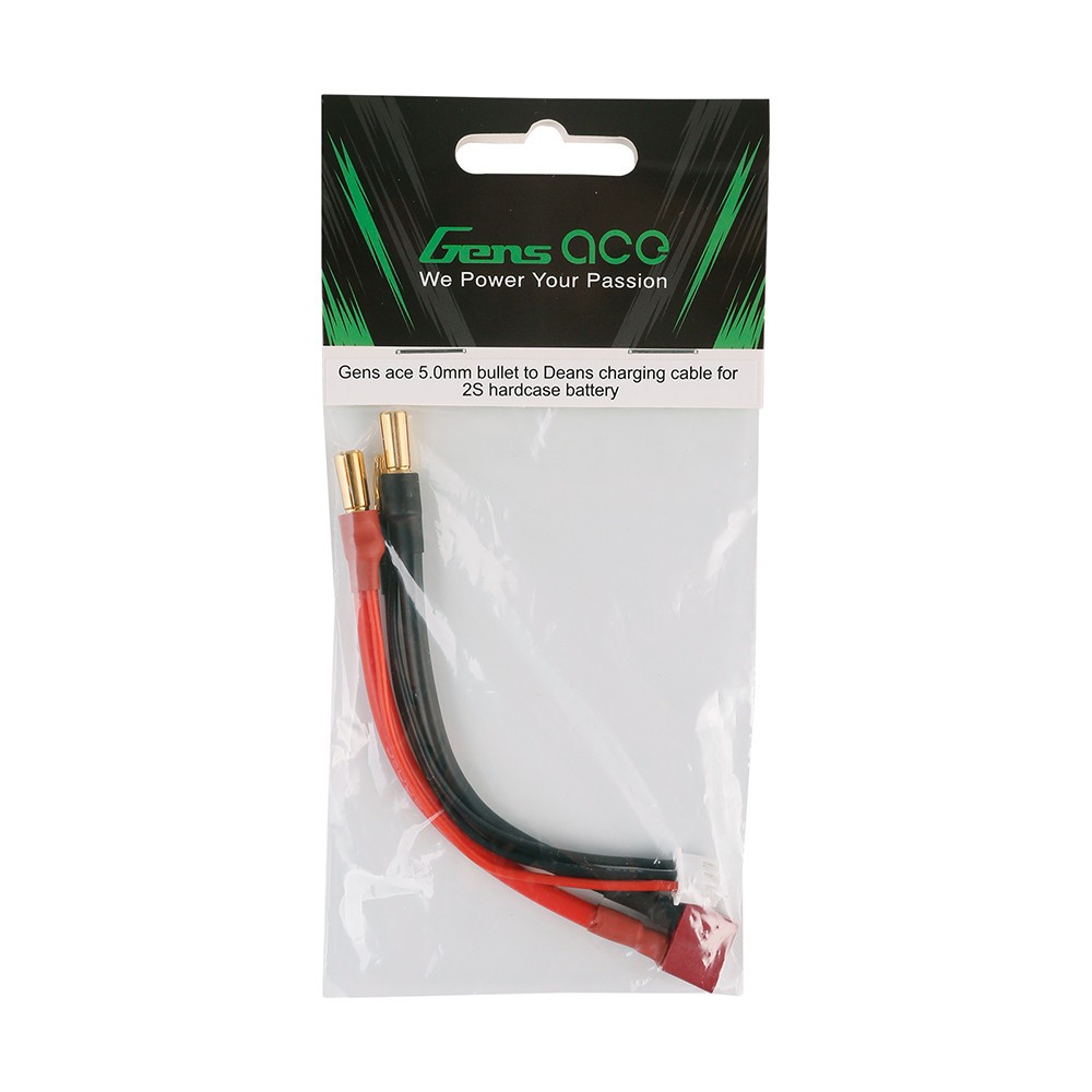 Gens ace 2S Charge Cable 5.0mm bullet to Deans (T) Battery Adapter - GEA5M2D