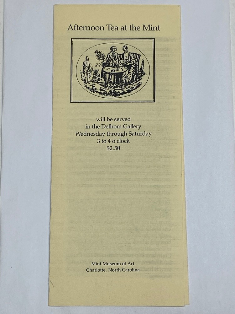 Mellanay Delhom Ceramics Collection Gallery Tea Brochure Mint Museum Charlotte