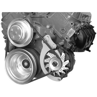 Alan Grove 217L Natural Steel Alt Bracket Kit for BBC Long Pump Low Mount Performance