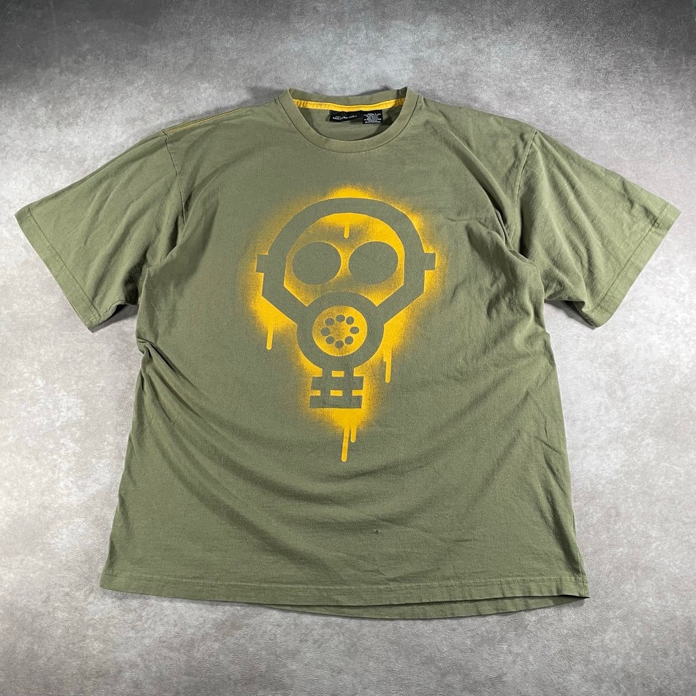 Vintage Y2K No Boundaries Gas Mask Skate Grunge T-shirt XL