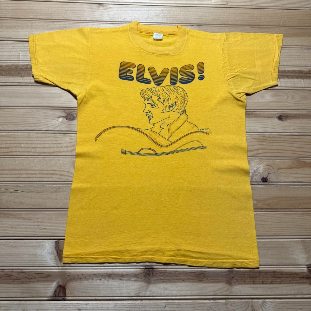 Vintage 70s Elvis Presley Tropix Togs Rockabilly Streetwear T-Shirt USA - Medium