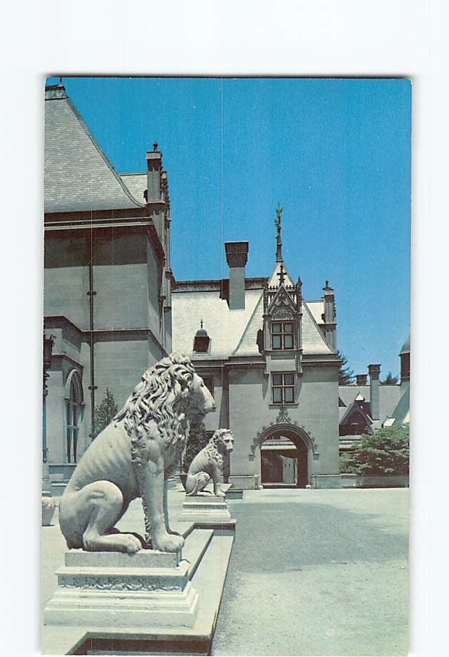 Postcard Side View Of Biltmore House Asheville North Carolina USA