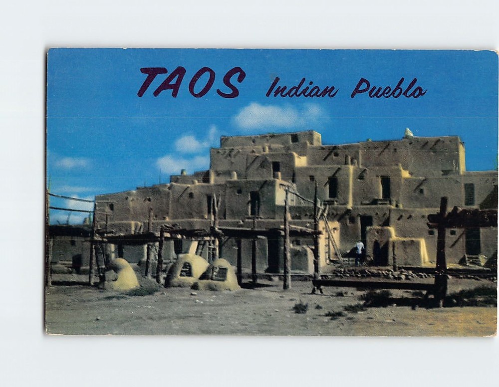 Postcard Taos American Indian Pueblo Taos New Mexico USA