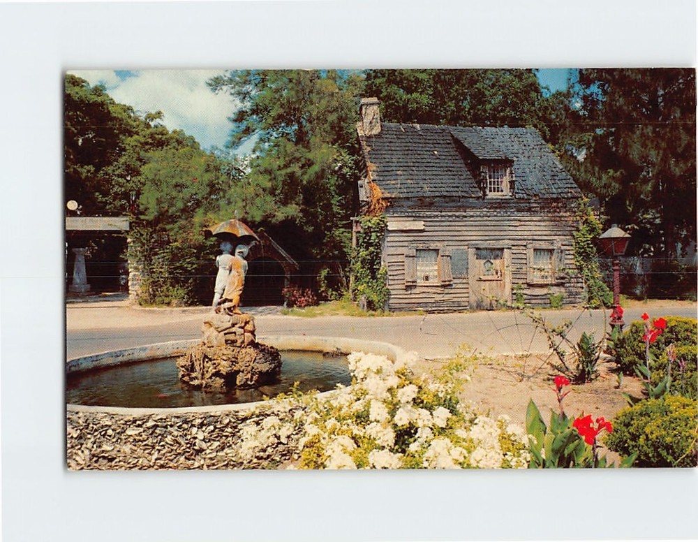 Postcard Oldest Wooden School House St. Augustine Florida USA