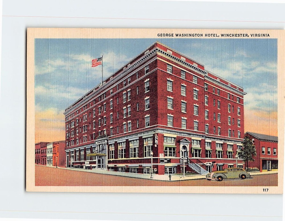 Postcard George Washington Hotel Winchester Virginia USA