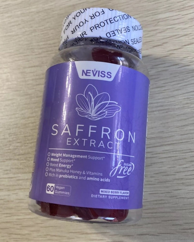 Saffron Extract Supplement Gummies 100% Pure Saffron Whole Herb 10/25