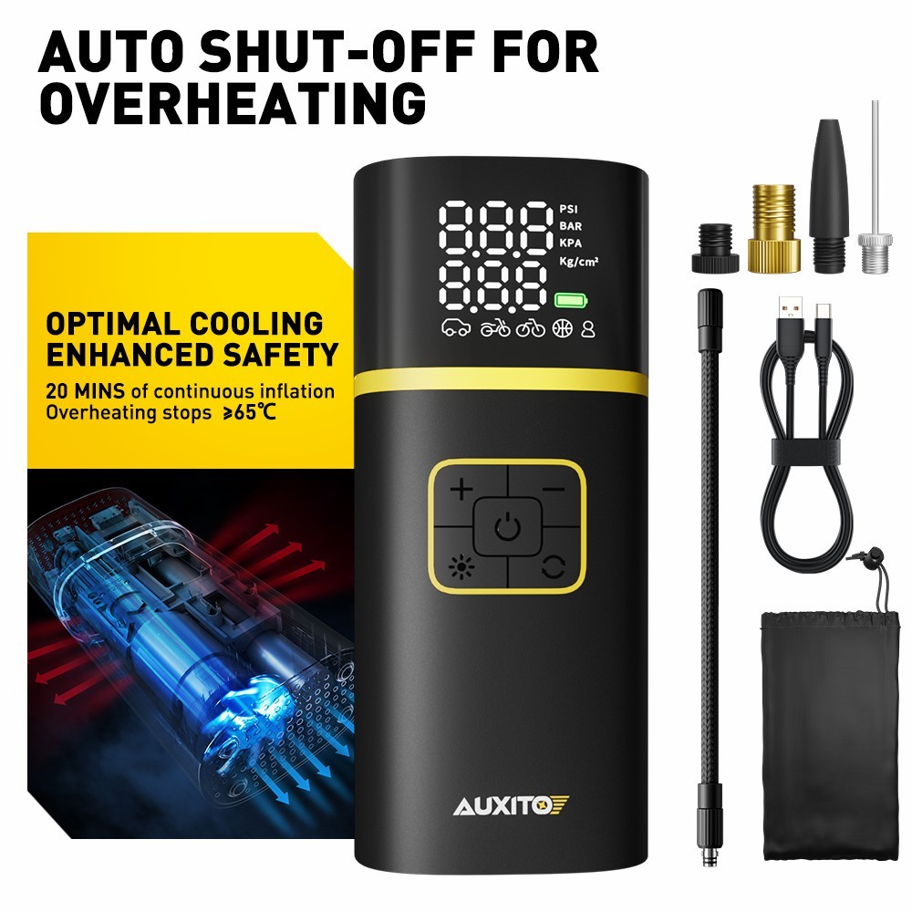 150 Digital PSI Tire Inflator Car Air Pump Compressor Electric Portable Auto