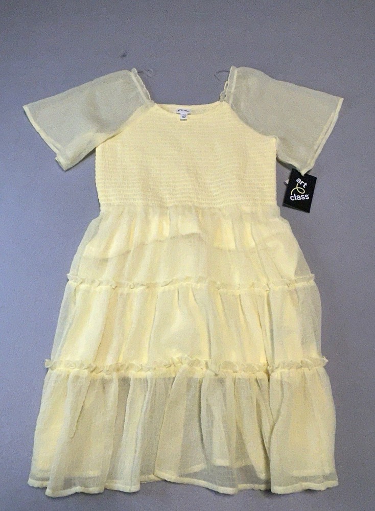 Girls Art Class Yellow Sundress Size Large 10/12 Summer Dress Easter Spring