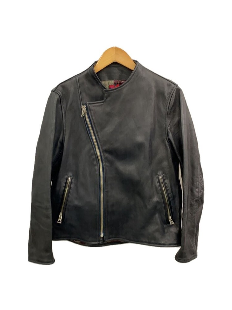 Brunaboinne Black Horse Leather Blouson Jacket Plain Style 174