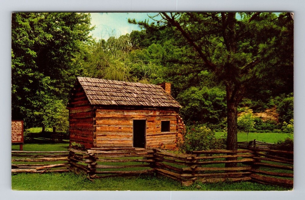 Hodgenville KY-Kentucky, Abraham Lincoln's Boyhood Home, Vintage Postcard
