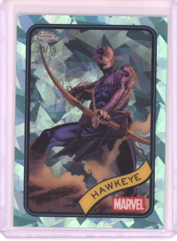 2025 Topps Chrome Marvel Sapphire Hawkeye Aqua /75