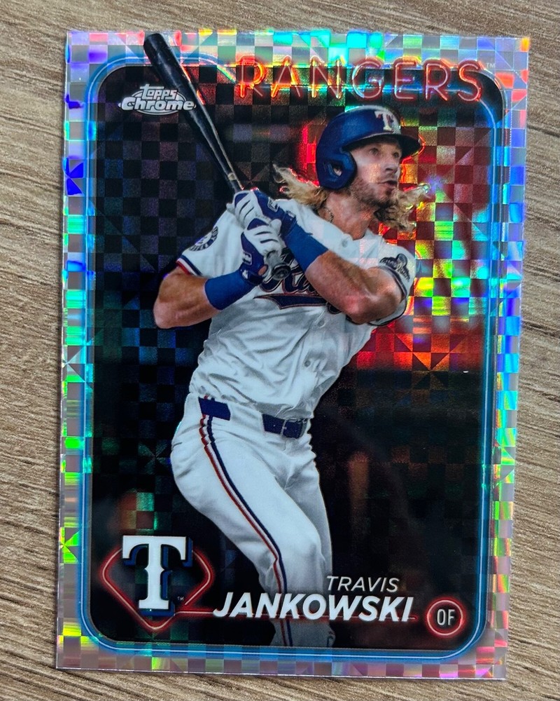 2024 Topps Chrome Update X-Fractor USC151 Travis Jankowski Texas Rangers Baseball Card