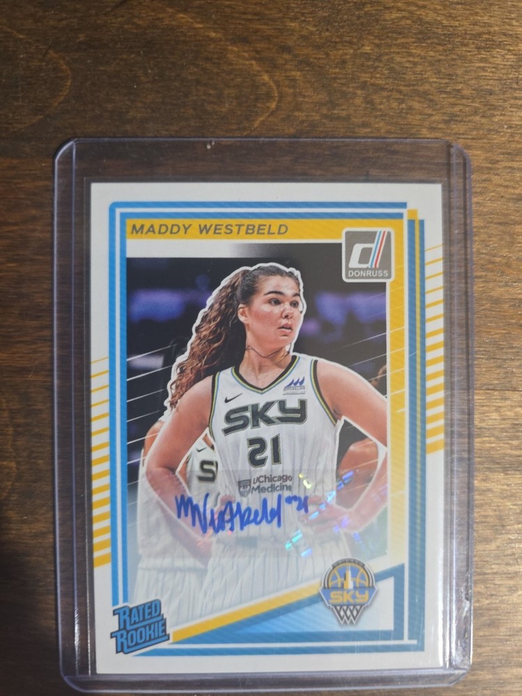 2025 Panini Donruss WNBA Rated Rookie Maddy Westbeld Sticker Auto
