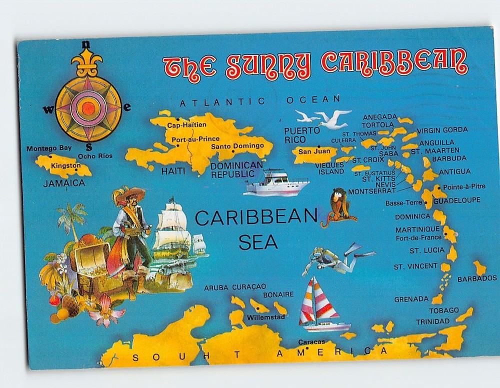 Postcard The Sunny Caribbean