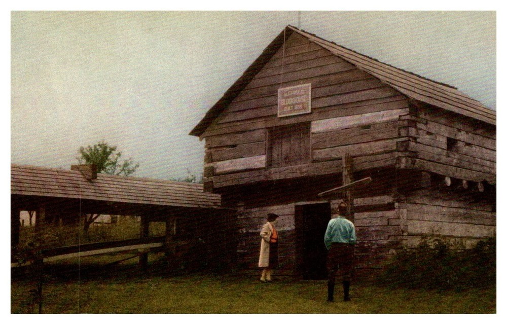 1940 Historic Block House on Whidbey Island Washington Vintage Postcard